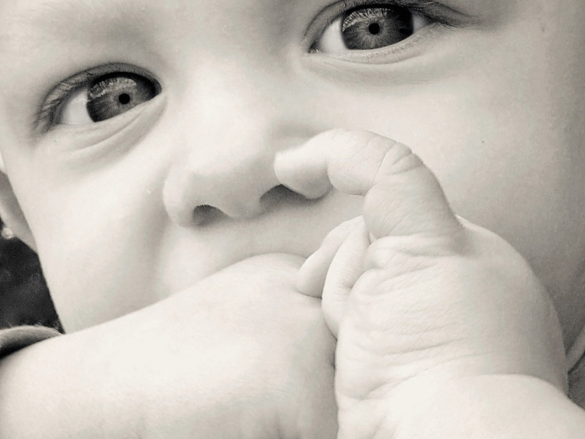 'Baby Close Up' by Photographer Debbi Nelson. © Copyright 2016 Debbi Nelson dba Photograzia